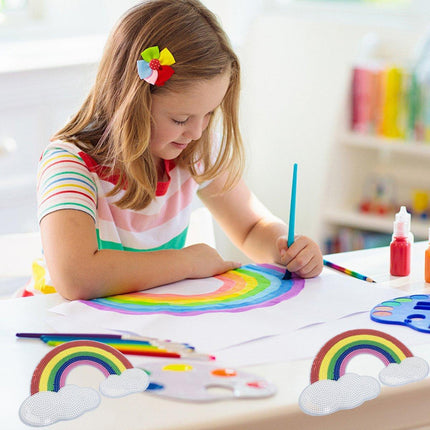 10PCS Large Colorful Sequin Embroidered Rainbow Patches DIY Clothing Accessories
