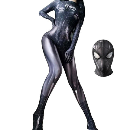 Venom Amazing Spider-Man Cosplay Tights TikTok Same Style Internet Celebrated Women's CosMJ Costume Jumpsuit