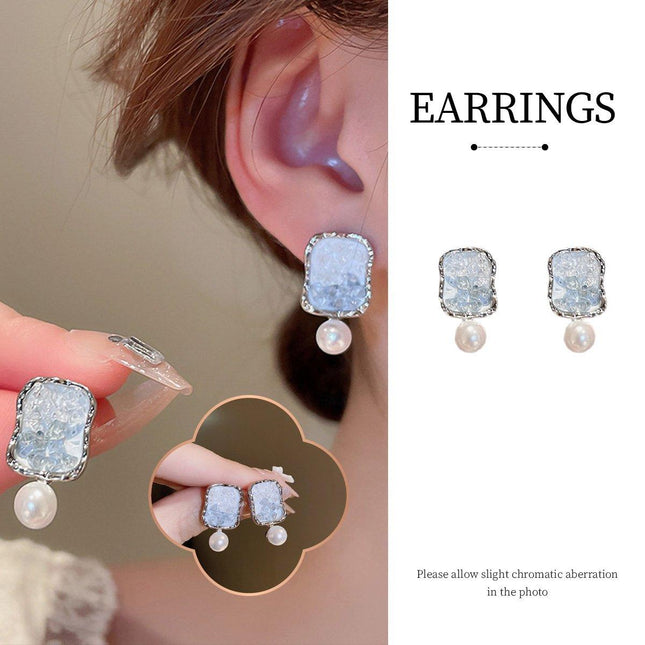 Square Earrings Elegant Daily Wear Commuting Jewelry for Women Fashion Gift