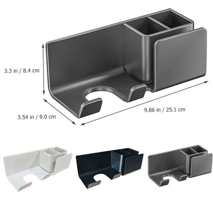 Aluminum Hair Dryer Holder Wall Mount Punch-Free Bathroom Hanging Rack Organizer