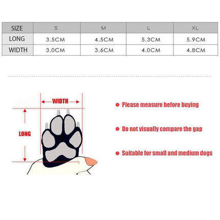 4PCS L Size Anti Slip Waterproof Protective Dog Shoes Rain Boots Pet Socks Booties - Aimall