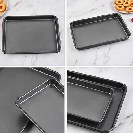 3pcs Rectangular Baking Pan Set Nonstick Oven Bakeware Mould for Home Cooking