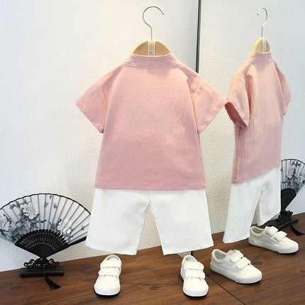 Chinese Style Boys Tang Suit Summer Hanfu Dress Traditional Outfit
