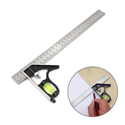 300mm Horizontal Movable Angle Ruler Adjustable Measuring Tool for Engineering