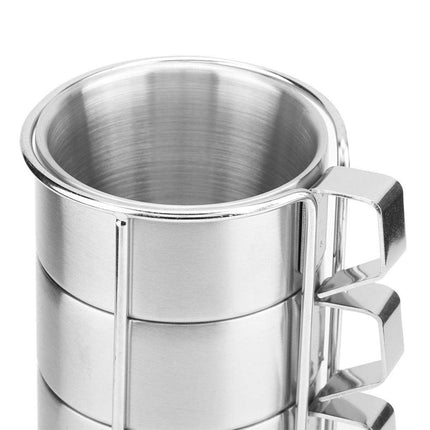 6pcs Stainless Steel Coffee Mugs Durable Insulated Drinkware for Hot Beverages