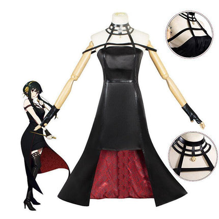 Anime SPY×FAMILY Yor Forger Cosplay Costume Womens Sexy Dress Halloween Outfits - Aimall