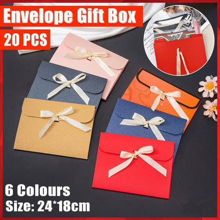 20PCS Kraft Paper Folding Handmade Box Silk Scarf Cardboard Envelope Gifts Aimall