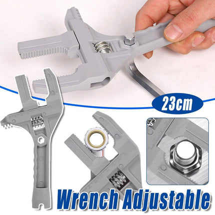 23CM Mini Adjustable Wrench Multi Functional Tool for Sink Bathroom Tubing Tool