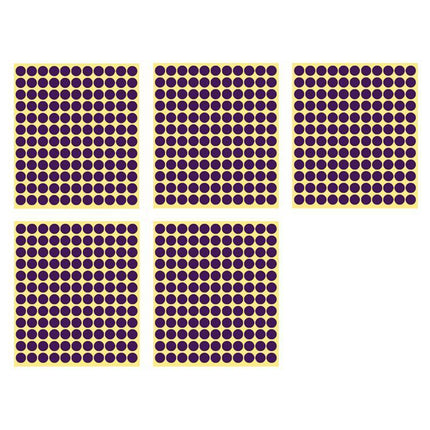 8/13/25/50mm Colour Sticker Dots Adhesive Round Labels Circular Scrapbooking Purple - Aimall