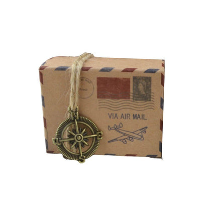 50PCS Vintage Kraft Paper Candy Boxes Wedding Creative Chocolate Packaging Box