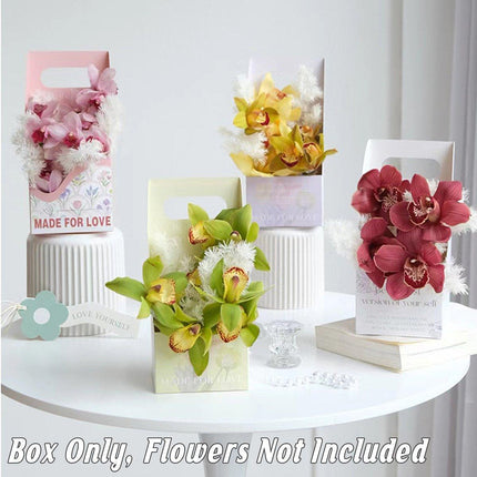 30pcs Flower Handheld Box Folding Gift Packaging Box Floral Bouquet Wrapping
