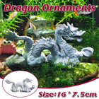Imitation Lapis Lazuli Dragon Ornament Garden Fish Tank Aquascape Chinese Decor