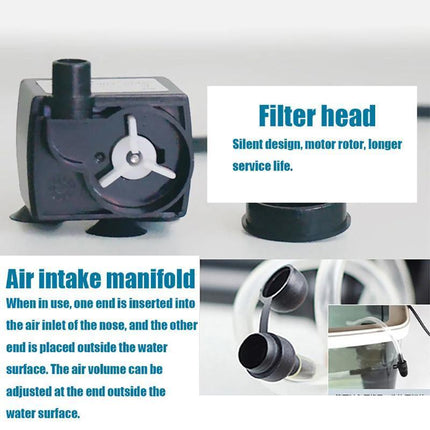 ECO 4 in 1 Fish Tank Aquarium Submersible Water Power Filter Pump /Carbon Cube - Aimall