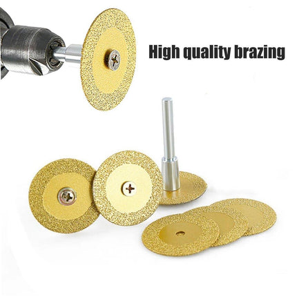 6PCS Diamond Cutting Discs with Mandrel for Rotary Tools - Mini Rotary Cutting Set