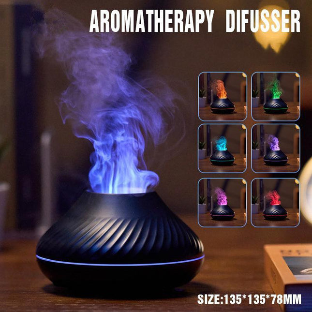 Flame Essential Oil Diffuser,Air Diffuser,Ultrasonic Aromatherapy Air Humidifier - Aimall