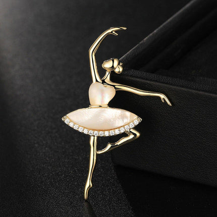 Elegant Ballet Girl Brooch Set Charming Dance Accessories Perfect Gift Idea