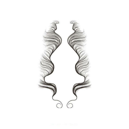 Baby Hair Tattoo Stickers Black Hairline Edge Decals Curly Women Stickers Fringe - Aimall