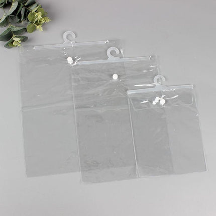 Hanging Storage Bag Large Hook Clear Bag Hanging 100PCS 17CM x 22CM - Aimall