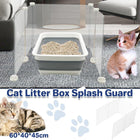 Cat Litter Box Enclosure Splash Proof Baffle Cover Partition for Cats Shield