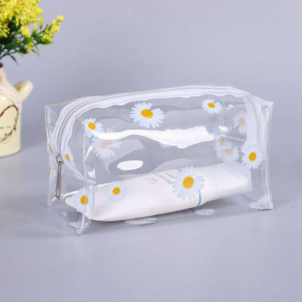 2PCS Large Capacity Transparent PVC Travel Bag Women Portable Wash Storage Bag