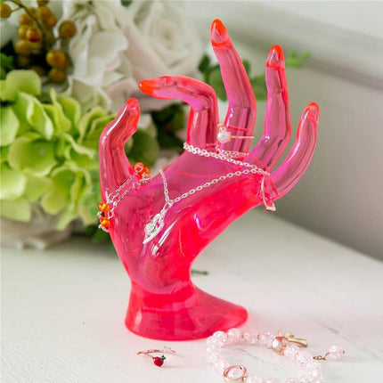 Plastic Ring Display Rack Jewelry Hand Mold Stand for Rings Accessories Display