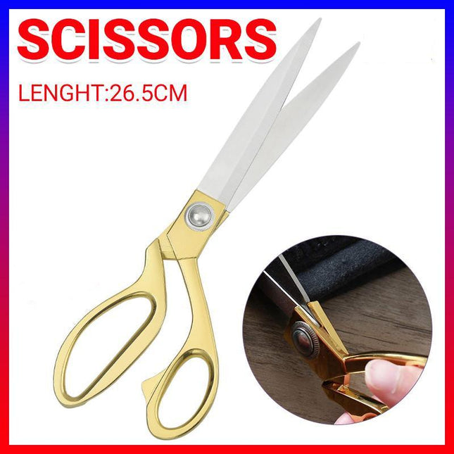 10.5'' Scissors Tailor Dressmaking Sewing Cutting Trimming Fabric Cutting Shear - Aimall