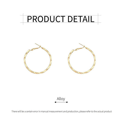 European American Fashion Statement Large Hoop Earrings Classic Retro Jewelry