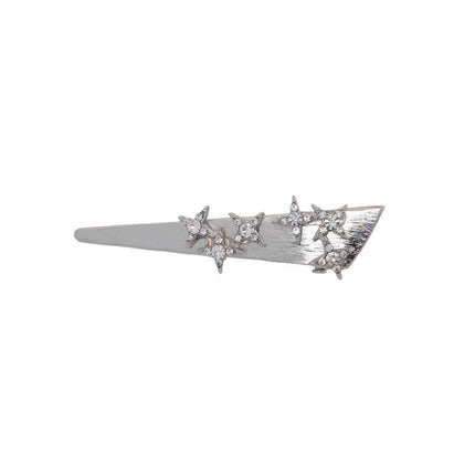 Super Flash Silver Star Hair Clips Duck Beak Barrettes Hair Accessories Set