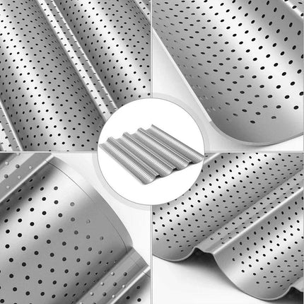 Non-stick French Baguette Pan Bread Baking Mould Loaves Mold Cooking Steel Tray