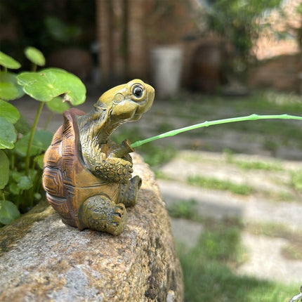 Fishing Turtle Ornament Cute Outdoor Patio Pool Decoration for Garden Balcony