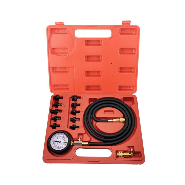 12pc Engine Oil Pressure Testing Gauge Diagnostic Auto Tool Set Kit Tester