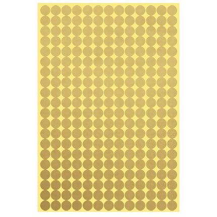 8/13/25/50mm Colour Sticker Dots Adhesive Round Labels Circular Scrapbooking Gold - Aimall