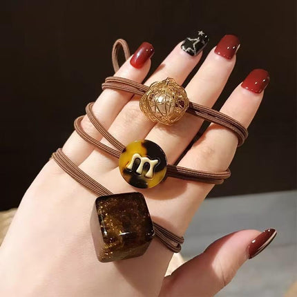 Fashion Head Rope Ins Hollow Rhinestone Hair Circle Fresh Women Hair