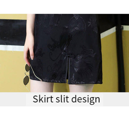 Girls Retro Cheongsam Dress French National Style Fashion Improved Qipao