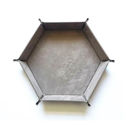 Hexagonal Velvet Folding Storage Tray Box Desktop Organizer for Home and Office