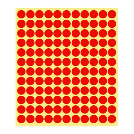 8/13/25/50mm Colour Sticker Dots Adhesive Round Labels Circular Scrapbooking Red - Aimall