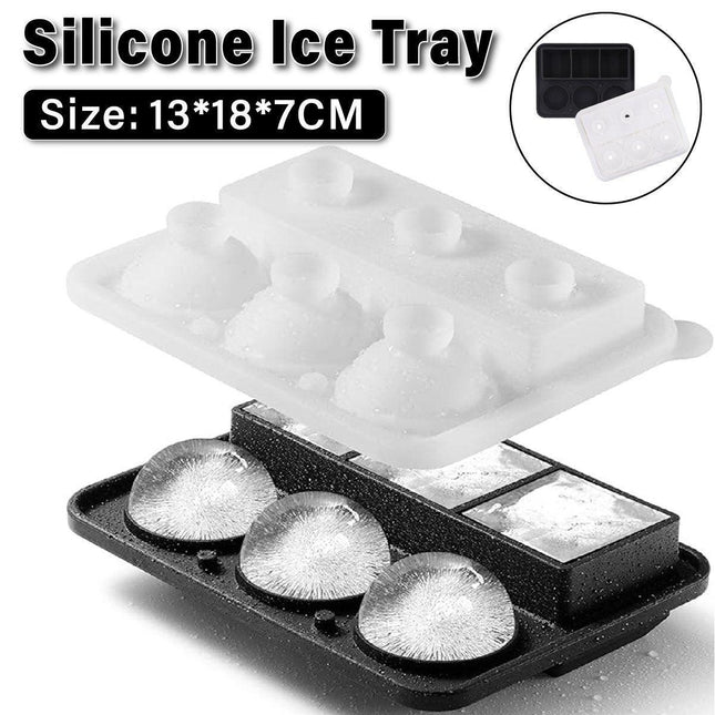 Silicone Ice Cube Mold for Whiskey Creative Ice Cream Sphere Maker with Funnel