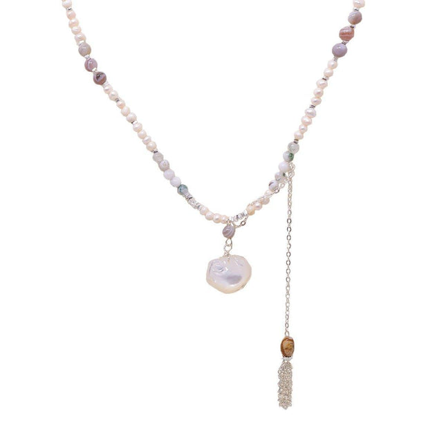 Disc Shell Ruyi Lock Pearl Necklace Fashion Jewelry for Women Elegant Gift