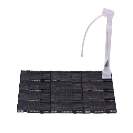 Aquarium Undergravel Filtration System 16pcs Set Underwater Fish Tank Filter Kit
