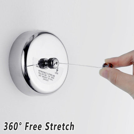 Retractable Clothesline Indoor Outdoor Hotel Laundry No Drilling Drying Line