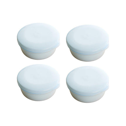 4PCS Round Portable Bathroom Soap Box Lid Travel Soap Holder Draining Soap Dish
