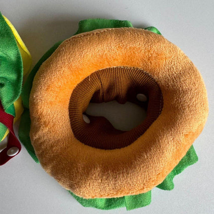 Cute Pet Hamburger Headgear Headdress for Dogs Cats Fun Costume Pet Accessory