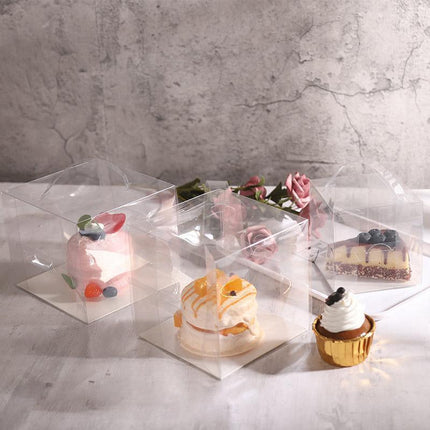 30x Transparent Disposable Cake Boxes with Handles Premium Quality Packagin