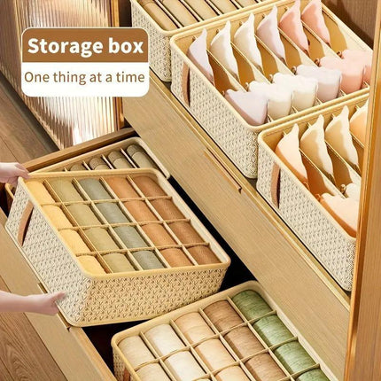 3pcs Underwear Socks Storage Box Wardrobe Organiser Compartmentalised Container