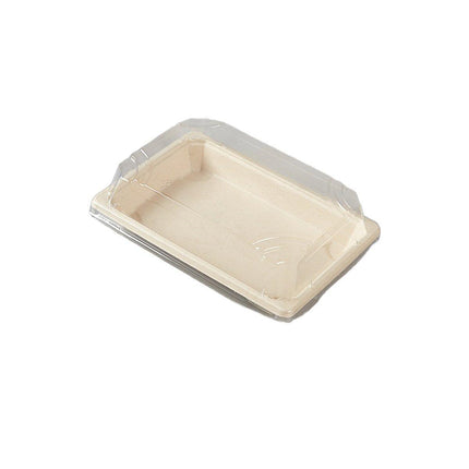 50pcs Eco-Friendly Sushi Box Rectangular Biodegradable Lunch Packaging Plate