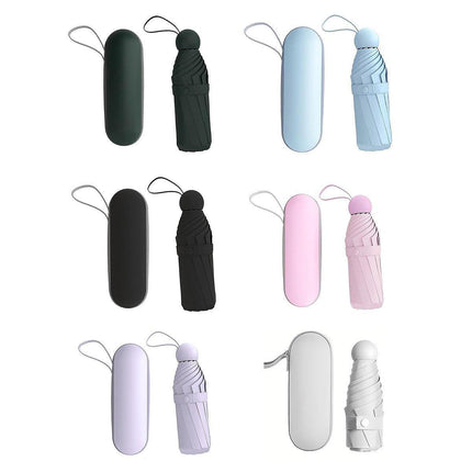 Portable Five Fold Sun Protection Umbrella Compact Travel Folding Umbrella