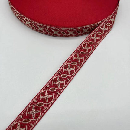 45 Meters Of Woven Ribbon Trim Ribbon Fabric Ribbon Fabric Border Geometric - Aimall