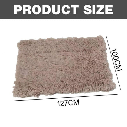 Dog Blanket Pet Cat Mat Puppy Warm Soft Plush Washable Reusable Calming Bed - Aimall