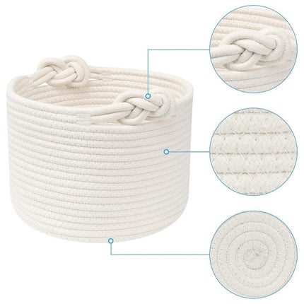 Twist Handle Round Storage Basket Durable Storage Bag Organiser Laundry Holder