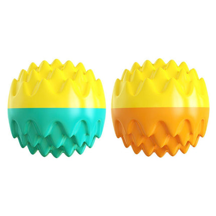 Dog Chew Ball Toy Elastic Teething Ball with Sound Interactive Puppy Play